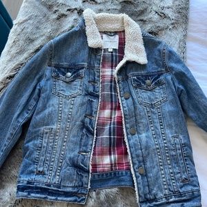 Thread & Supply Denim Jacket with Sherpa Trim